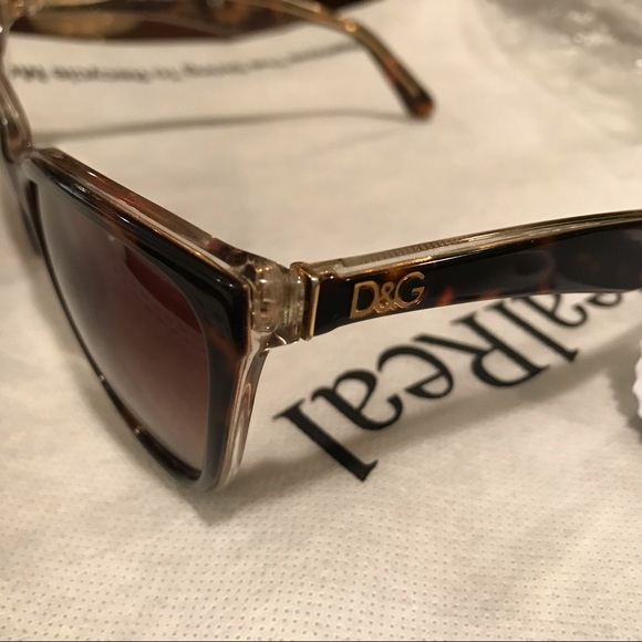 Dolce & Gabbana Tortoise shell print sunglasses sparkly D&G monogram - Picture 11 of 13